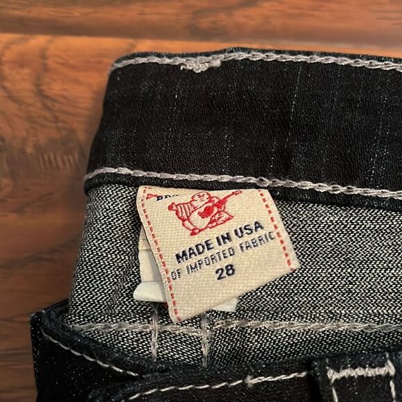 True Religion Silver Embellished Blue Denim Jeans Boho Feminine Casual - Picture 12 of 12